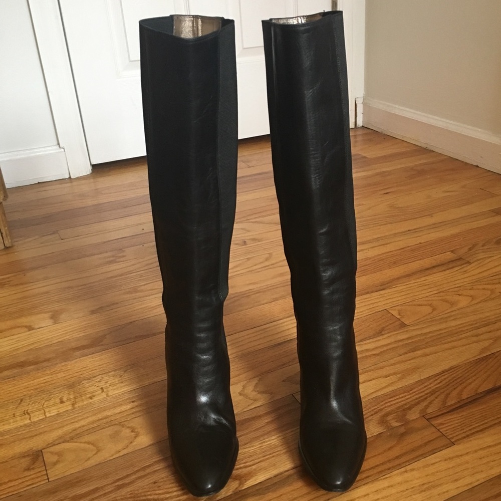 Diane Von Furstenberg Leather Heel Boots, 6.5 W